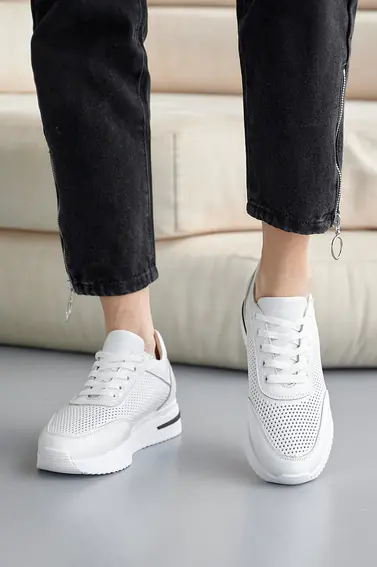 Жіночі кросівки шкіряні літні білі Tango 130 фото 6 — інтернет-магазин Tapok