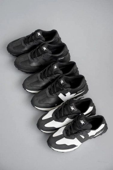 Чоловічі кросівки шкіряні весняно-осінні чорні-білі Emirro N1 Sport фото 2 — інтернет-магазин Tapok