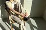 Кроссовки женские кожаные коричневые с вставками замши Фото 7