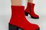 Ботинки женские замшевые красные на каблуках демисезонные Фото 1