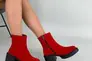 Ботинки женские замшевые красные на каблуках демисезонные Фото 6