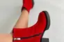 Ботинки женские замшевые красные на каблуках демисезонные Фото 9