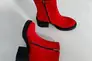 Ботинки женские замшевые красные на каблуках демисезонные Фото 12
