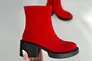 Ботинки женские замшевые красные на каблуках демисезонные Фото 13