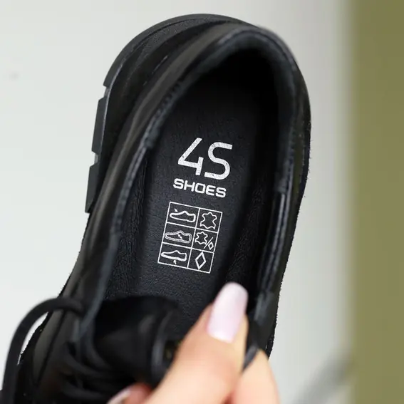 Кросівки жіночі шкіряні 4S 585045 Чорні фото 10 — інтернет-магазин Tapok