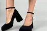 Туфлі жіночі замшеві чорні на підборах Фото 3