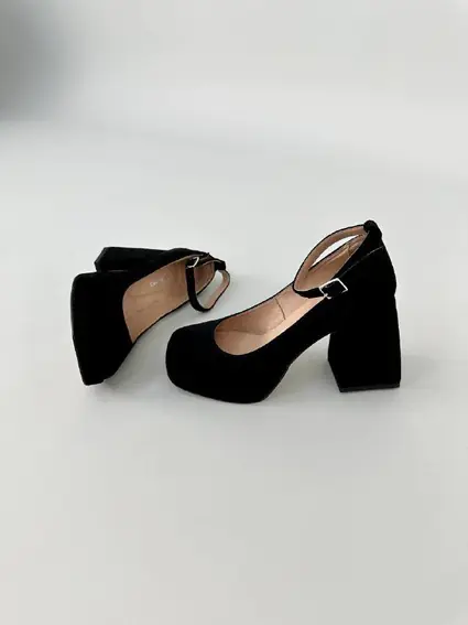 Туфлі жіночі замшеві чорні на підборах фото 10 — інтернет-магазин Tapok