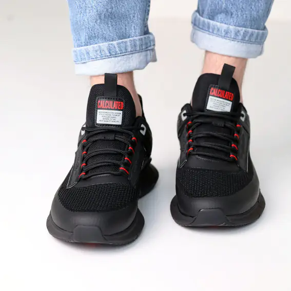 Кросівки чоловічі  585065 Чорні червоні фото 3 — інтернет-магазин Tapok