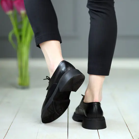 Туфлі жіночі шкіряні  585139 Чорні фото 8 — інтернет-магазин Tapok