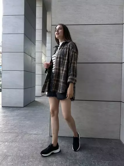 Кросівки жіночі замшеві чорні із вставками шкіри та сітки фото 26 — інтернет-магазин Tapok