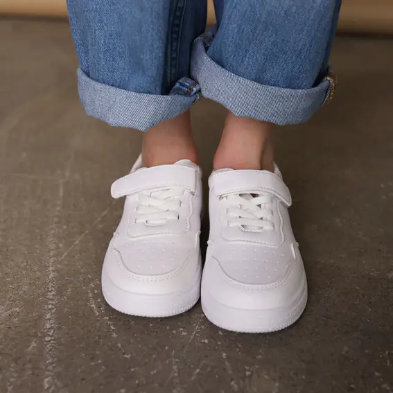 Детская обувь кеды Kids 585087 Белые фото 9 — интернет-магазин Tapok
