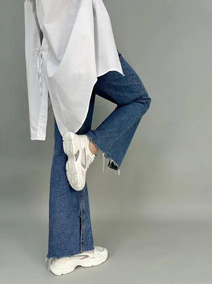 Кроссовки женские кожаные белые с вставками сетки фото 8 — интернет-магазин Tapok