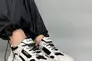 Кроссовки женские кожаные белые с черными вставками Фото 9