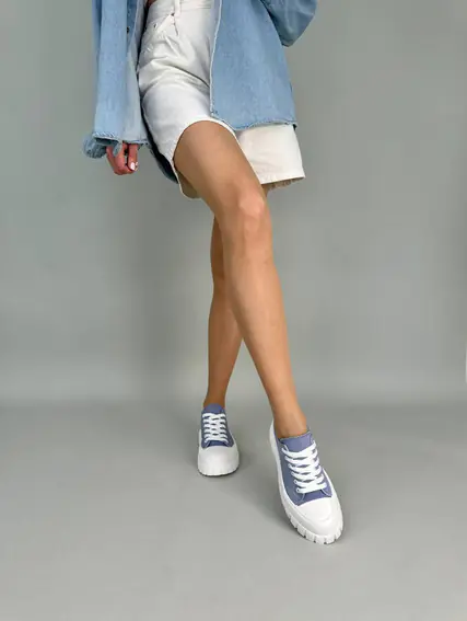 Кеди жіночі із джинсу блакитного кольору фото 4 — інтернет-магазин Tapok