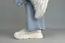 Кросівки жіночі шкіряні білі зі вставками текстилю та сітки Фото 2