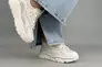 Кросівки жіночі шкіряні білі зі вставками текстилю та сітки Фото 3