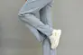 Кроссовки женские кожаные белые с вставками текстиля и сетки Фото 4