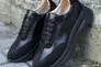 Женские кроссовки кожаные весенне-осенние черные Yuves 176 Фото 1
