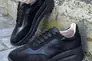 Женские кроссовки кожаные весенне-осенние черные Yuves 176 Фото 2
