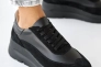 Жіночі кросівки шкіряні весняно-осінні чорні Yuves 179 Фото 1