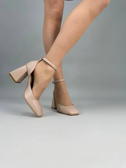 Туфлі жіночі шкіряні карамельні на підборах фото 6 — інтернет-магазин Tapok
