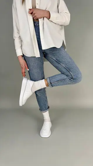 Лоферы женские кожаные белые фото 6 — интернет-магазин Tapok