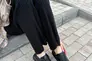Кеды женские кожаные черного цвета с перфорацией Фото 6