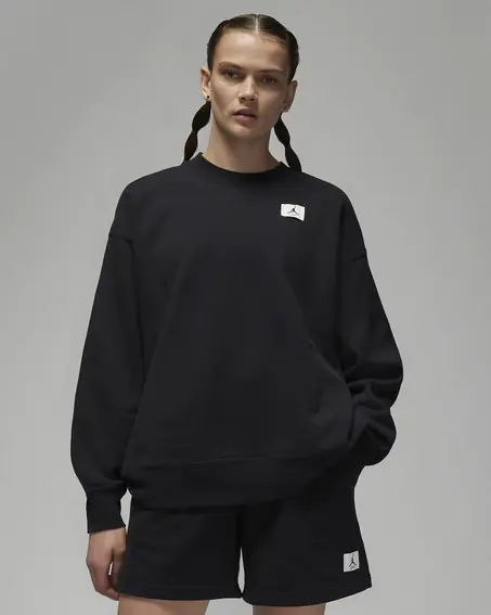 Кофта жіночі Jordan Flight Women's Fleece Crew (DQ4599-010) фото 1 — інтернет-магазин Tapok
