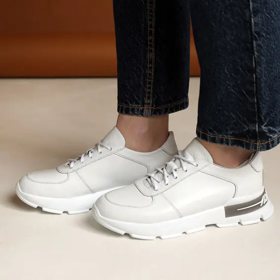 Кросівки жіночі шкіряні  585140 Білі фото 2 — інтернет-магазин Tapok