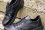 Мужские кроссовки кожаные весенне-осенние черные-черные CrosSAV 21-42/1 Фото 5