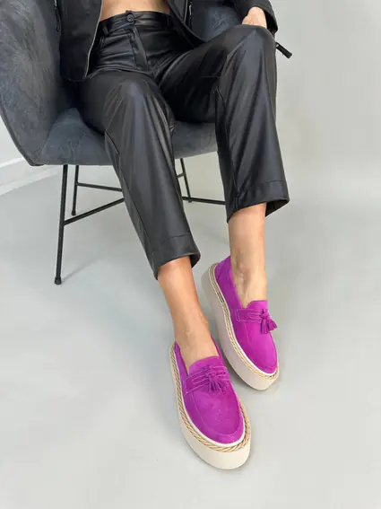 Лоферы женские замшевые цвета фуксии фото 10 — интернет-магазин Tapok