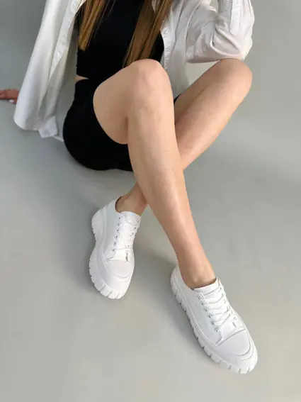 Кеди жіночі із джинсу білого кольору фото 7 — інтернет-магазин Tapok