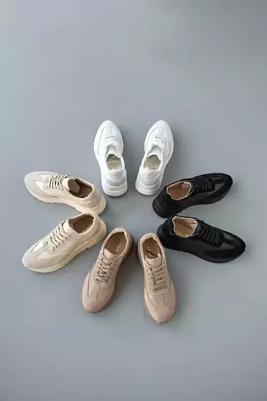 Жіночі кросівки шкіряні весняно-осінні білі Yuves 176 фото 14 — інтернет-магазин Tapok