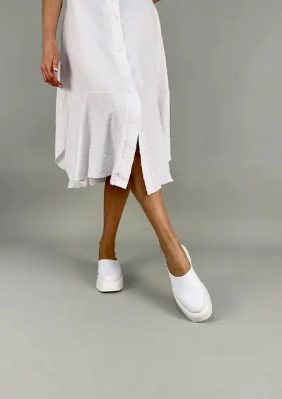 Бабуши женские кожаные белые фото 2 — интернет-магазин Tapok