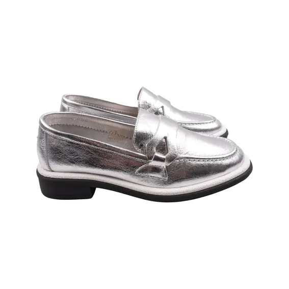 Туфлі жіночі Aquamarin срібло натуральна шкіра 2295-23DTC фото 1 — інтернет-магазин Tapok