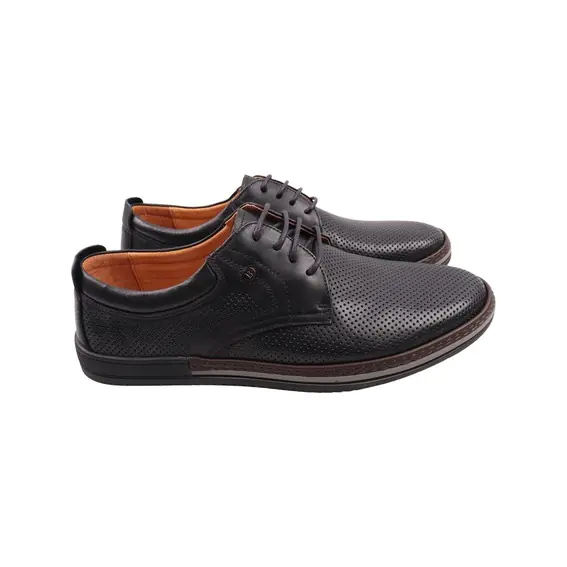 Туфли мужские Brooman черные натуральная кожа 950-23LTCP фото 1 — интернет-магазин Tapok