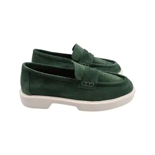 Туфли женские Tucino зеленые натуральная замша 607-23DTC