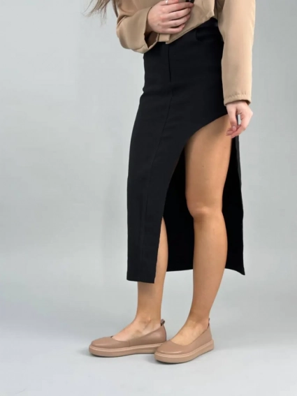 Балетки жіночі шкіряні бежевого кольору фото 14 — інтернет-магазин Tapok