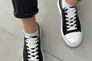 Кеды мужские кожаные черные с белым носком Фото 10