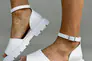 Босоножки женские кожаные белого цвета Фото 1