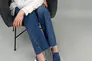 Лоферы женские замшевые цвета джинс Фото 8