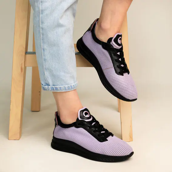 Кросівки жіночі шкіряні 4S 584862 Фіолетові фото 1 — інтернет-магазин Tapok