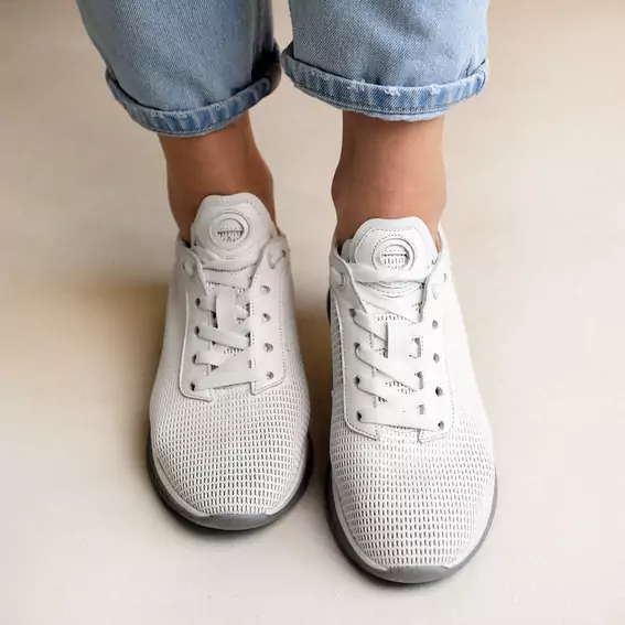 Кросівки жіночі шкіряні 4S 584863 Білі фото 5 — інтернет-магазин Tapok