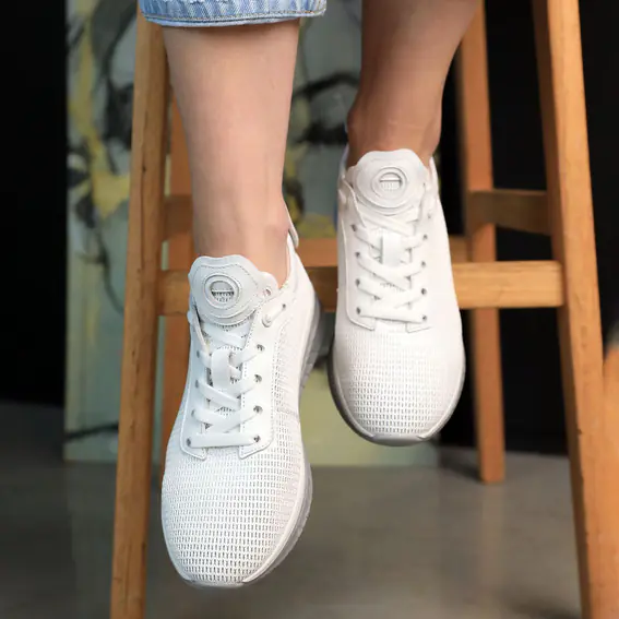 Кросівки жіночі шкіряні 4S 584863 Білі фото 9 — інтернет-магазин Tapok
