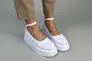 Туфлі жіночі шкіряні білого кольору на платформі Фото 2