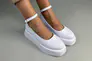 Туфлі жіночі шкіряні білого кольору на платформі Фото 6