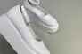 Туфлі жіночі шкіряні білого кольору на платформі Фото 12