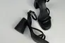 Босоножки женские кожаные черные на каблуках Фото 14
