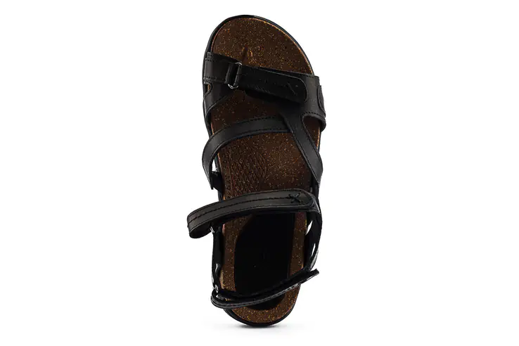 Чоловічі сандалі шкіряні літні чорні StepWey 1072 на корку фото 7 — інтернет-магазин Tapok