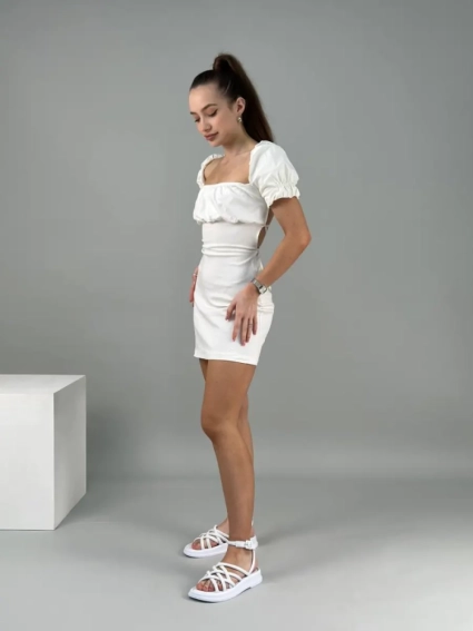 Босоніжки жіночі шкіряні білі фото 22 — інтернет-магазин Tapok